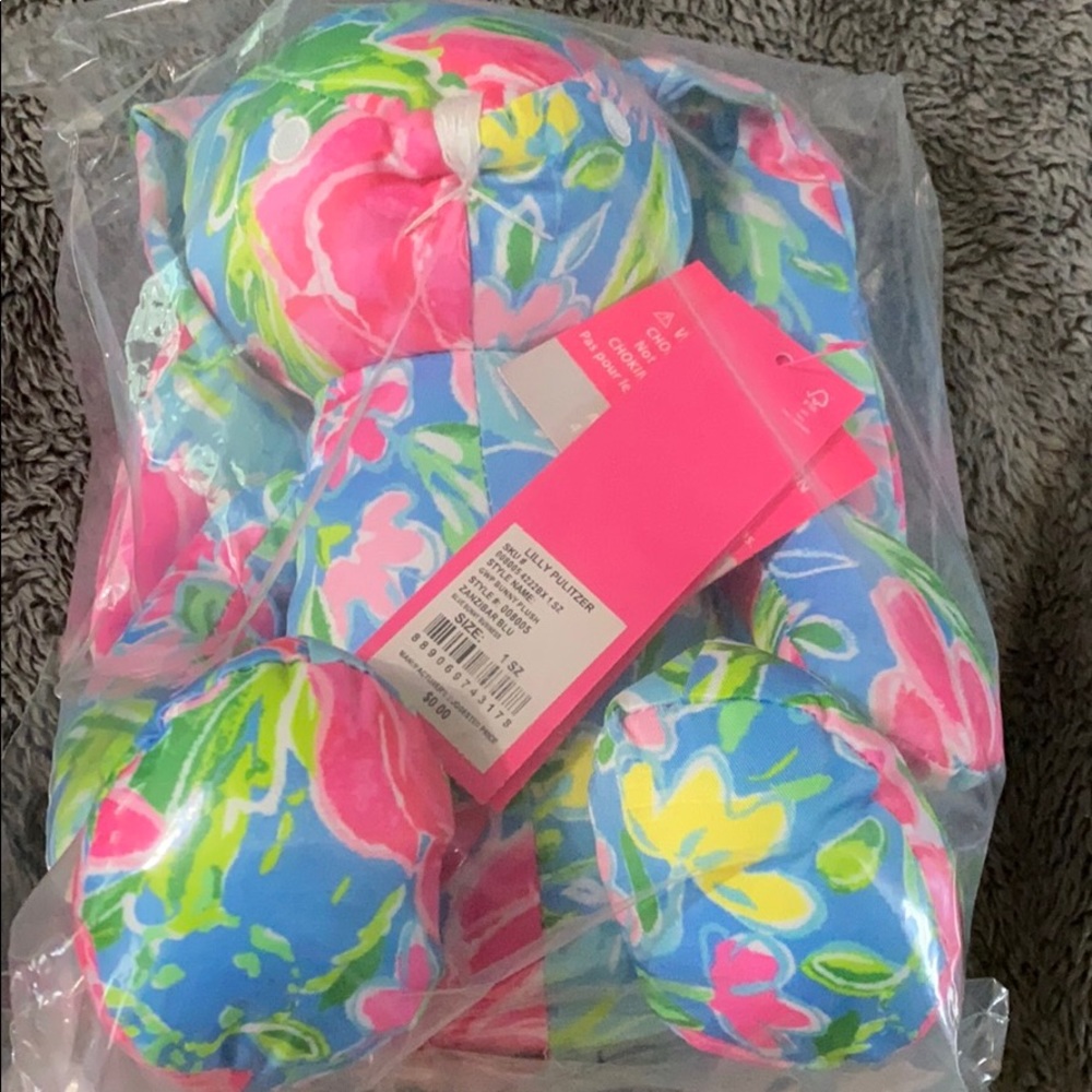 Lilly Pulitzer plush bunny rabbit new zanzibar blu